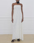 Strapless Lace Maxi Dress