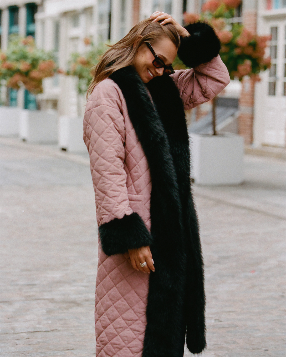 Quilted Fur Trimmed Jacket