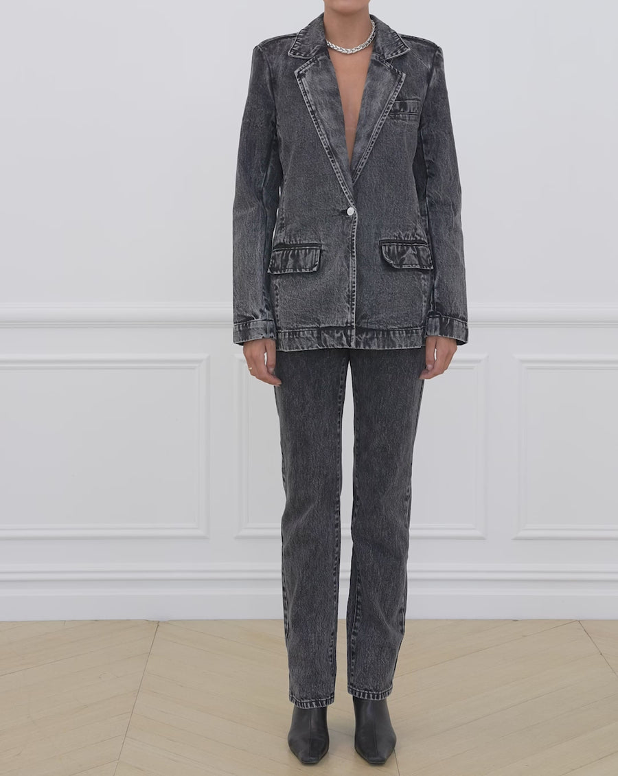 High Rise Relaxed Straight Leg Pants