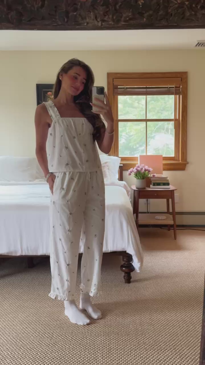 Ruffle Button Front Tank Top