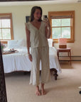 Ruffle Sleeve Boxy Top
